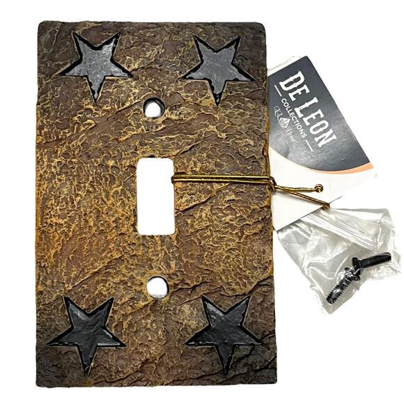 Western Stars Light Switch Cover Single Switch Cabin Lodge Horse Ranch & Screws - Picture 3 of 3